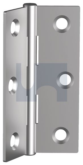 304 Grade Stainless Steel Butt Hinge 6 Hole 75x50x1.5mm PAIR