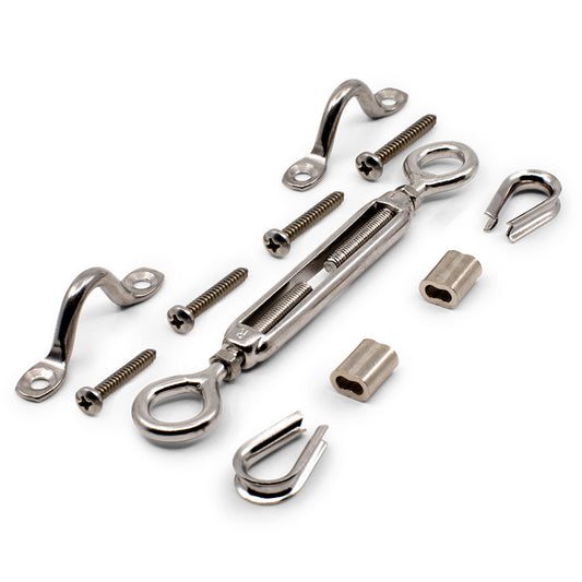 Stainless Steel Wire Rope Balustrade Kit - DIY Eye/Eye Turnbuckle
