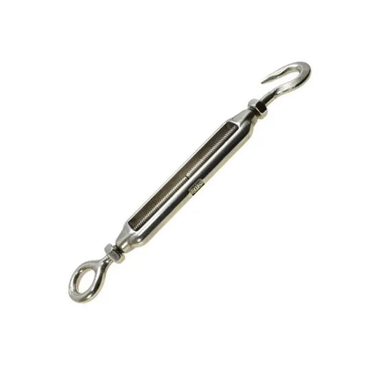 316 Marine Grade Stainless Steel Open Body Turnbuckle Hook / Eye