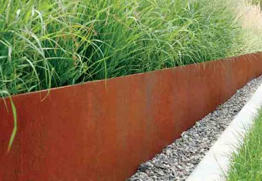 CORTEN STEEL GARDEN EDGING 103mm wide x 2.99 Metre's long (Pack of 6)