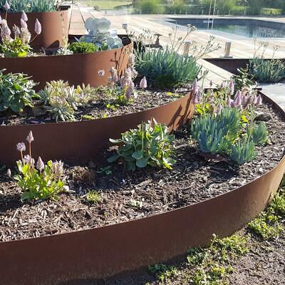CORTEN STEEL GARDEN EDGING 103mm wide x 2.99 Metre's long (Pack of 6)