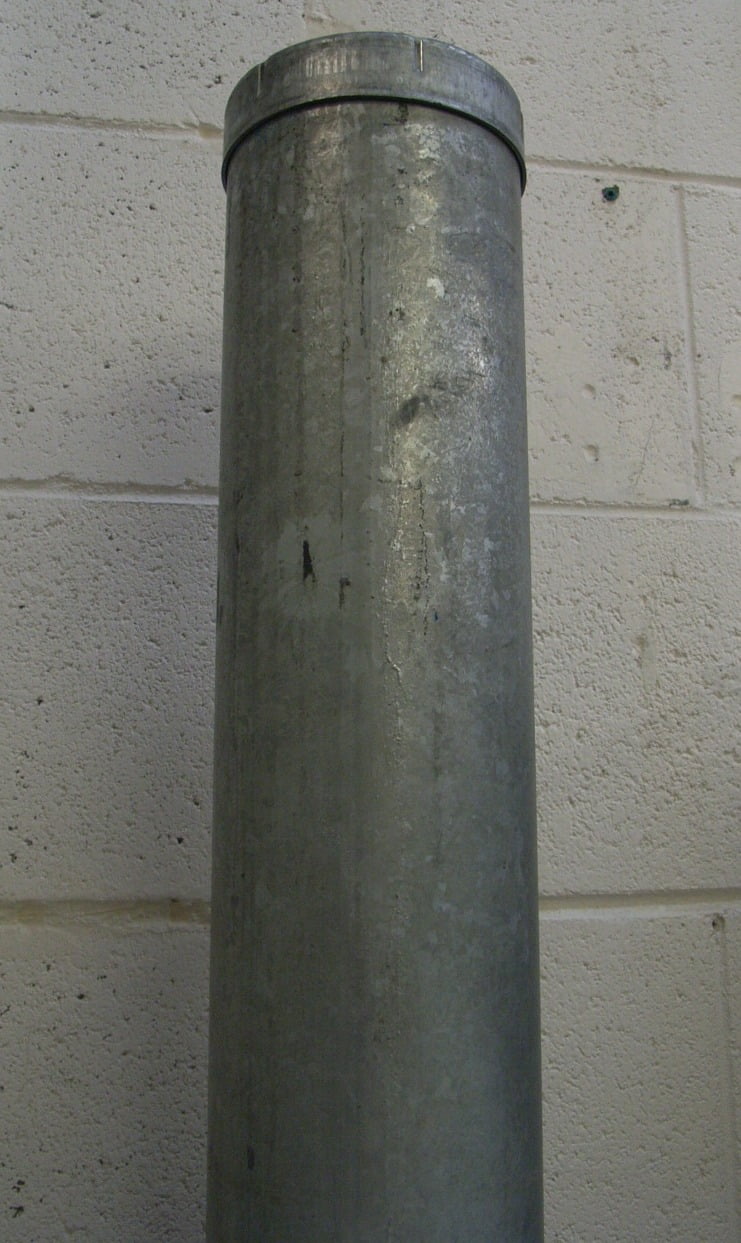 STEEL POWER SERVICE POLE 100NB 6.5 Metre's Long with a cap