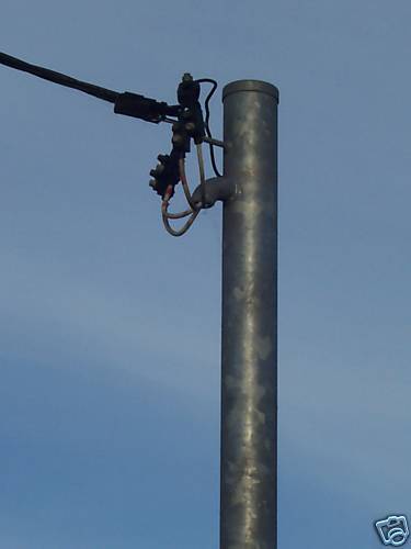 STEEL POWER SERVICE POLE 100NB 6.5 Metre's Long with a cap