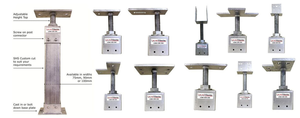 Level Master Topper LevelMaster Adjustable Stump Tops – Metal By The Metre
